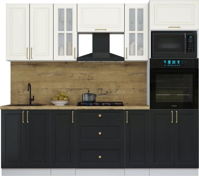 Кухонный гарнитур Интерлиния Мила Шато 2.4В - фото