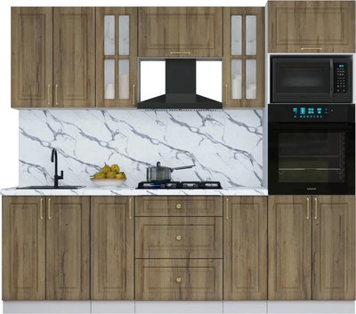 Кухонный гарнитур Интерлиния Мила Шато 2.4В - фото