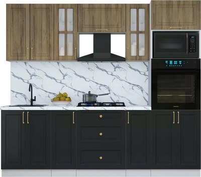 Кухонный гарнитур Интерлиния Мила Шато 2.4В - фото