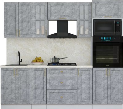 Кухонный гарнитур Интерлиния Мила Шато 2.4В - фото