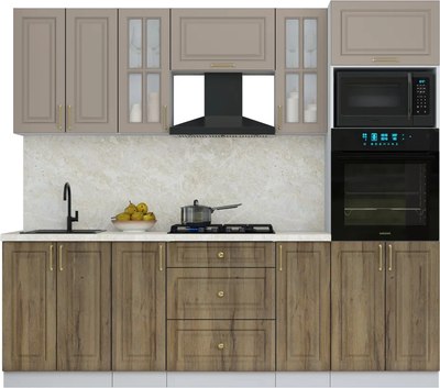 Кухонный гарнитур Интерлиния Мила Шато 2.4В - фото