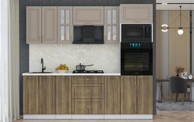 Кухонный гарнитур Интерлиния Мила Шато 2.4В