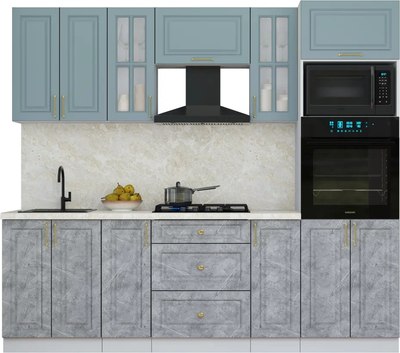 Кухонный гарнитур Интерлиния Мила Шато 2.4В - фото