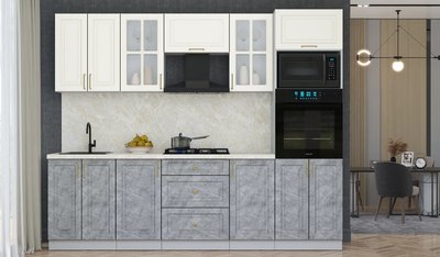 Кухонный гарнитур Интерлиния Мила Шато 2.6В