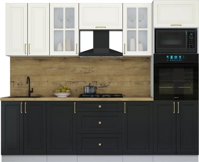 Кухонный гарнитур Интерлиния Мила Шато 2.6В - фото