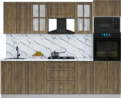 Кухонный гарнитур Интерлиния Мила Шато 2.6В - фото