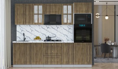 Кухонный гарнитур Интерлиния Мила Шато 2.6В