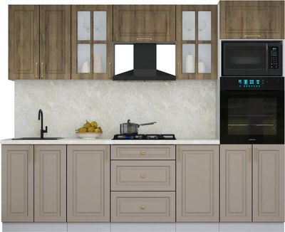 Кухонный гарнитур Интерлиния Мила Шато 2.6В - фото