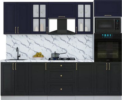 Кухонный гарнитур Интерлиния Мила Шато 2.6В - фото