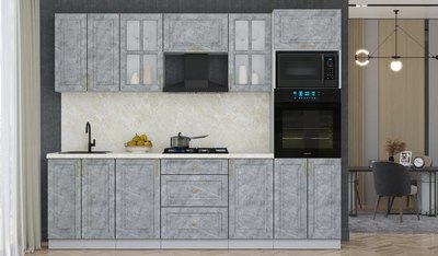 Кухонный гарнитур Интерлиния Мила Шато 2.6В