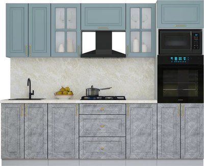 Кухонный гарнитур Интерлиния Мила Шато 2.6В - фото