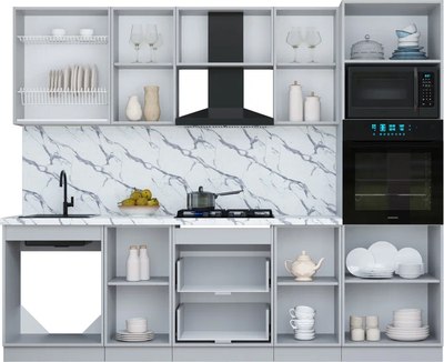 Кухонный гарнитур Интерлиния Мила Шато 2.6В