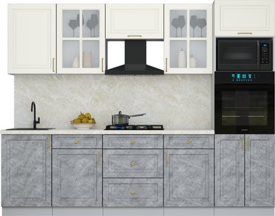 Кухонный гарнитур Интерлиния Мила Шато 2.7В - фото