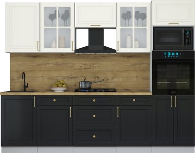 Кухонный гарнитур Интерлиния Мила Шато 2.7В - фото