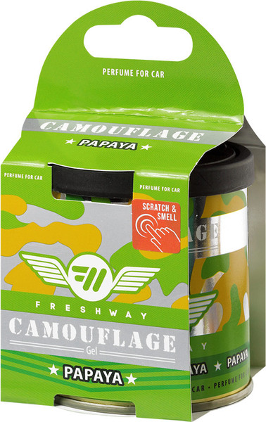 Ароматизатор автомобильный Fresh Way Camouflage Gel Papaya CG 02 - фото