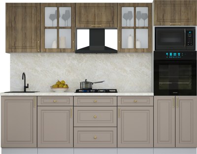 Кухонный гарнитур Интерлиния Мила Шато 2.7В - фото