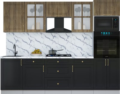 Кухонный гарнитур Интерлиния Мила Шато 2.7В - фото