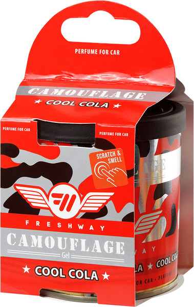 Ароматизатор автомобильный Fresh Way Camouflage Gel Cool Cola CG 04 - фото