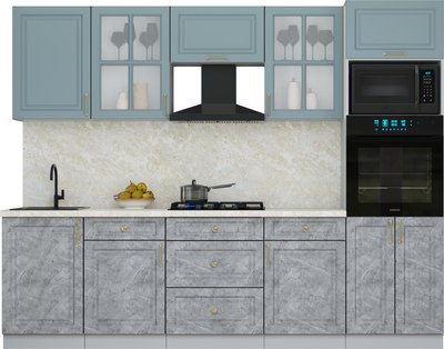 Кухонный гарнитур Интерлиния Мила Шато 2.7В - фото