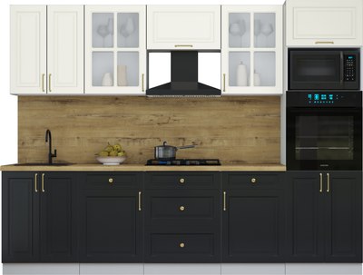 Кухонный гарнитур Интерлиния Мила Шато 2.8В - фото