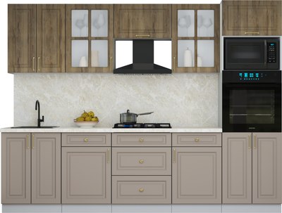 Кухонный гарнитур Интерлиния Мила Шато 2.8B - фото