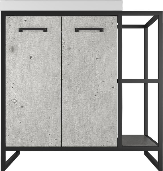 Тумба под умывальник Style Line Лофт 1.1 90/110 (две створки правая/левая) - фото