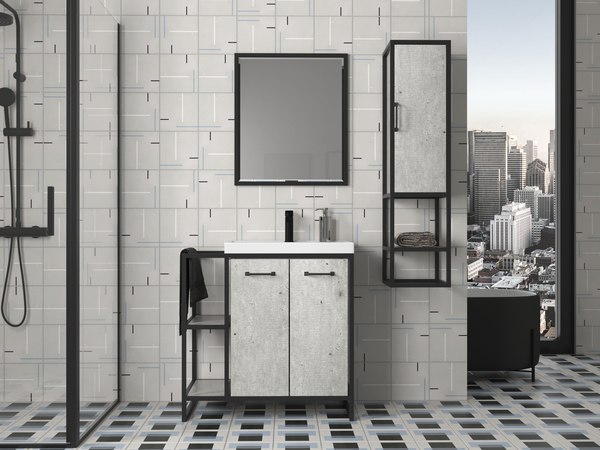 Тумба под умывальник Style Line Лофт 1.1 90/110 (две створки правая/левая)