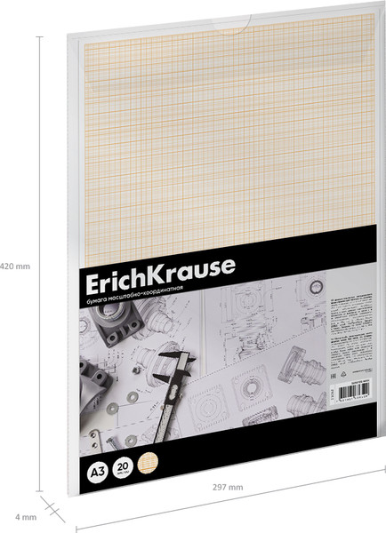 Миллиметровая бумага Erich Krause Масштабно-координатная / 63652