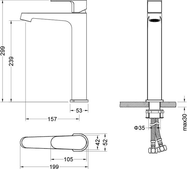 Смеситель Aquatek Оберон AQ1204BG