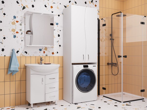 Шкаф-пенал для ванной Style Line Эко Волна 68см для СМ