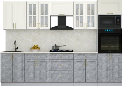 Кухонный гарнитур Интерлиния Мила Шато 3.0В - фото