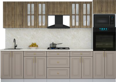 Кухонный гарнитур Интерлиния Мила Шато 3.0В - фото