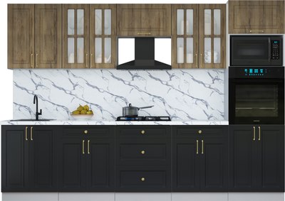 Кухонный гарнитур Интерлиния Мила Шато 3.0В - фото