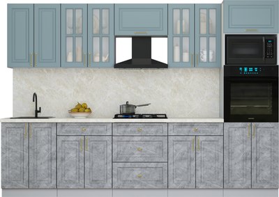 Кухонный гарнитур Интерлиния Мила Шато 3.0В - фото