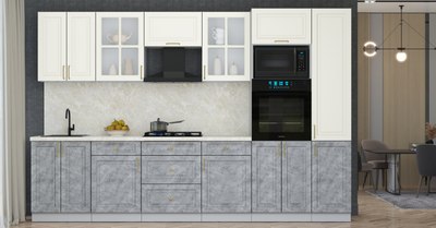 Кухонный гарнитур Интерлиния Мила Шато 3.2В