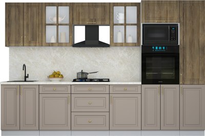 Кухонный гарнитур Интерлиния Мила Шато 3.2В - фото