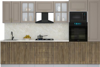 Кухонный гарнитур Интерлиния Мила Шато 3.2В - фото