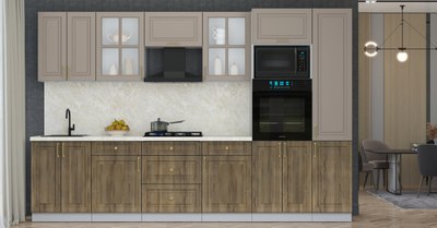 Кухонный гарнитур Интерлиния Мила Шато 3.2В