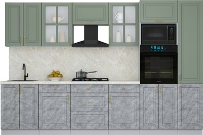 Кухонный гарнитур Интерлиния Мила Шато 3.2В - фото