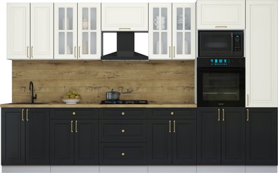 Кухонный гарнитур Интерлиния Мила Шато 3.4В - фото