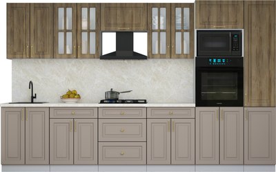 Кухонный гарнитур Интерлиния Мила Шато 3.4В - фото