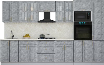 Кухонный гарнитур Интерлиния Мила Шато 3.4В - фото