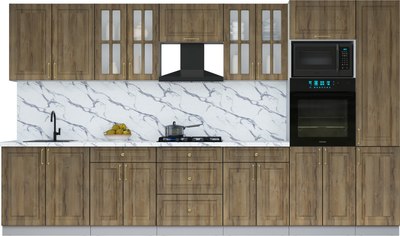 Кухонный гарнитур Интерлиния Мила Шато 3.6В - фото