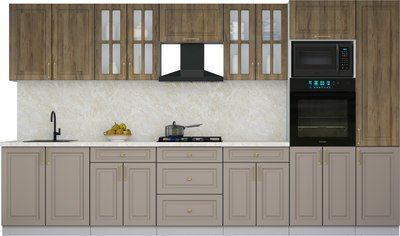 Кухонный гарнитур Интерлиния Мила Шато 3.6В - фото