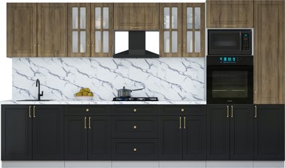 Кухонный гарнитур Интерлиния Мила Шато 3.6В - фото