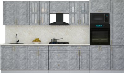 Кухонный гарнитур Интерлиния Мила Шато 3.6В - фото