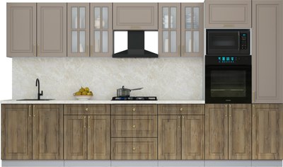 Кухонный гарнитур Интерлиния Мила Шато 3.6В - фото