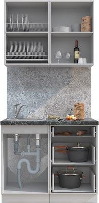 Кухонный гарнитур Интерлиния Мила Матте 1.0 А