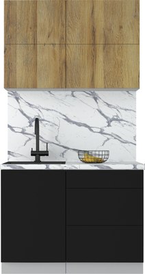 Кухонный гарнитур Интерлиния Мила Матте 1.1 А - фото