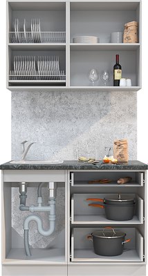 Кухонный гарнитур Интерлиния Мила Матте 1.1 А